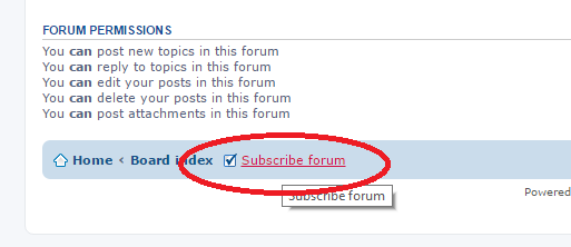 To subscribe to forum